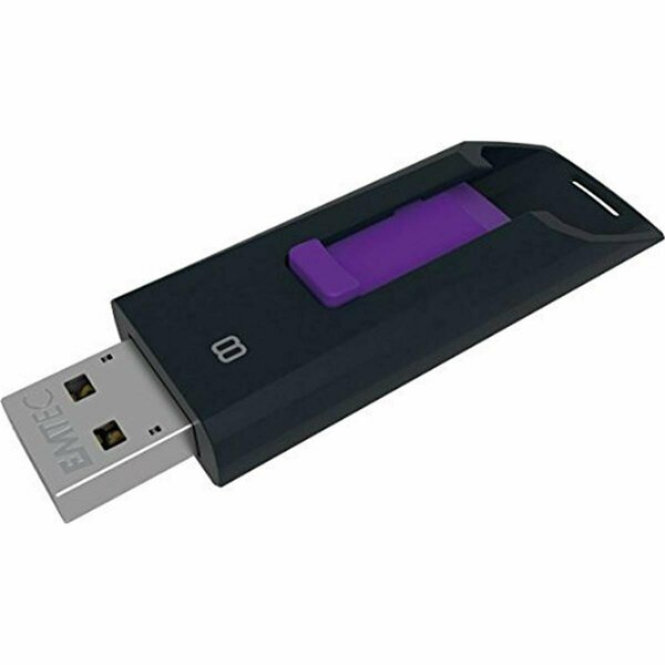 Emtec 8 GB USB 2.0 C450 Slide Flash Drive EM96325